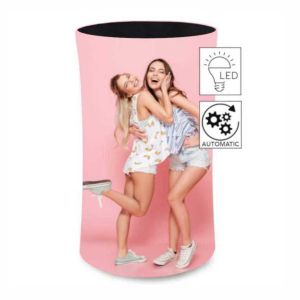 Oval LED Textile Desk 70 (Automatic)