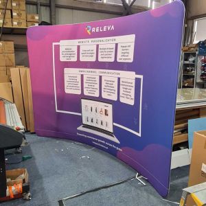 Tension Fabric Display Curved C-shaped 400cm